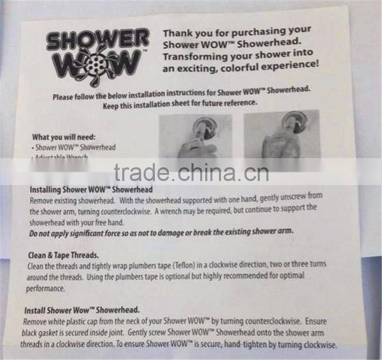 AS SEEN ON TV led rainbow shower head with 7 vibrant colors