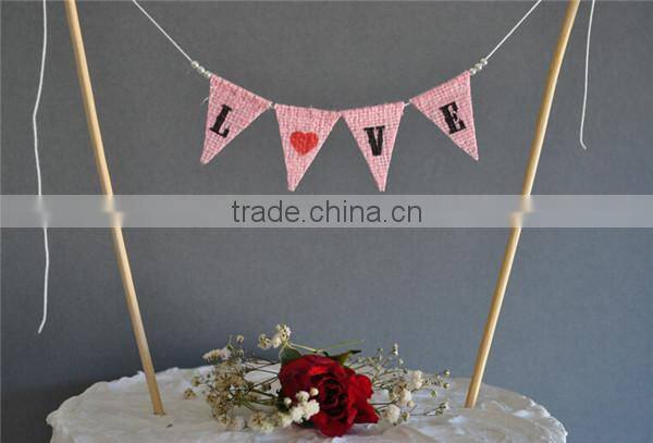 Mr & Mrs Cake Banner Bunting Wedding Party Just Married Love custom Cake Bunting