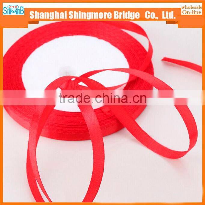 Textile factory hot wholesale satin ribbon for garment accessories, and gift packing