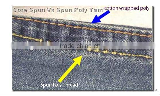 T30 80% cotton Wrapped 20% polyester sewing thread for post dyed garments