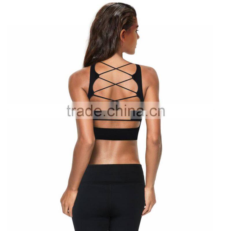 2017 China Wholesale Women Sexy Fashion Seamless Custom Sports Bra Vest
