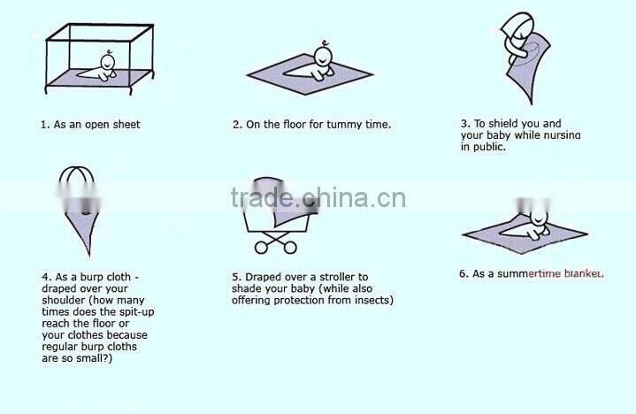 Extremely Soft 100% organic cotton summer muslin baby swaddle wrap