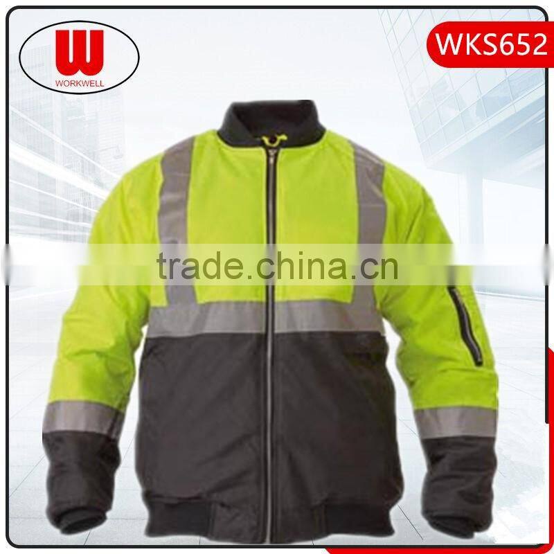 Two tones reflective man jacket winter