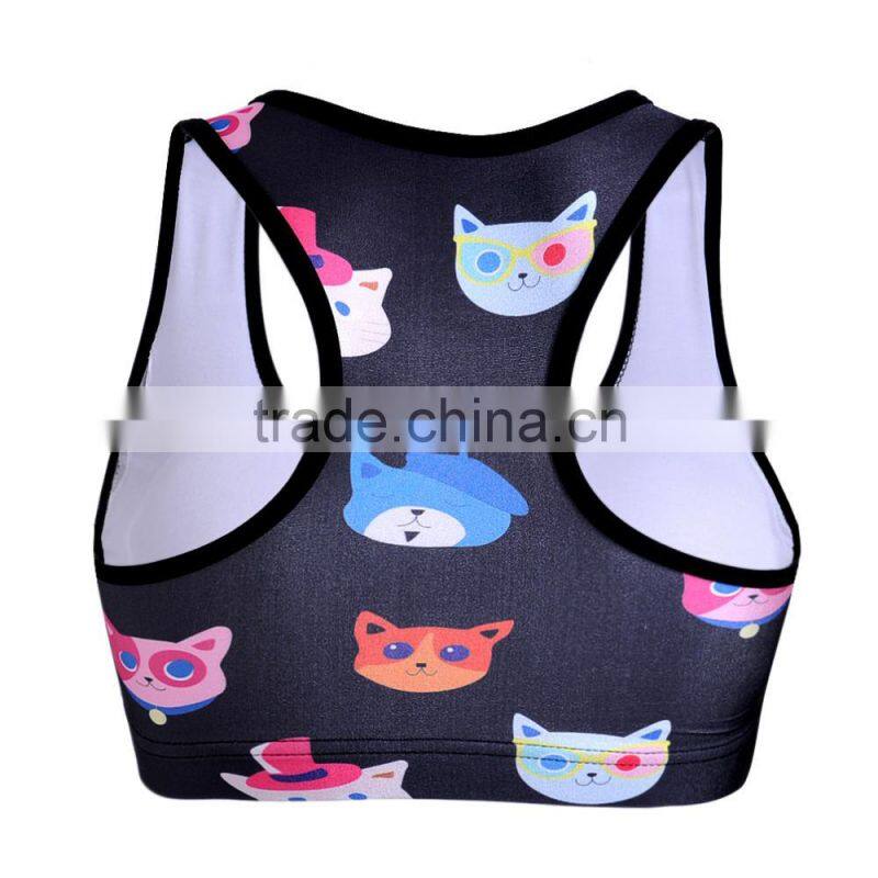 2015 Women Sport Bra Digital Print Bra Plus Size S131-95