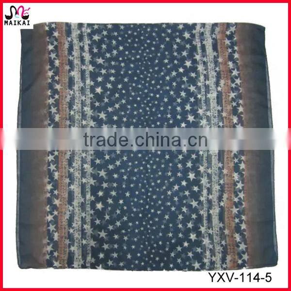 Classic leopard design animal printed polyester scarf