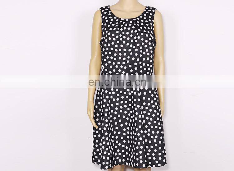 Wholesale Factory direct sale free patten white spot summer dress
