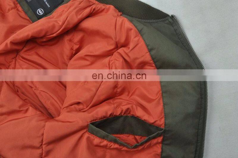 2017 Latest Design Durable Windproof Slim Bomber Jacket Men