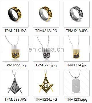 Customizable 316l Stainless Steel Freemason Masonic Jewelry