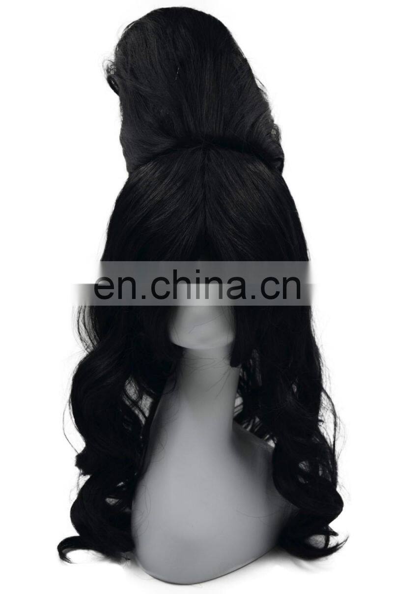 MCW-2354 New 2017 fashion synthetic wig black short straight man hair wig fancy dress costume wig