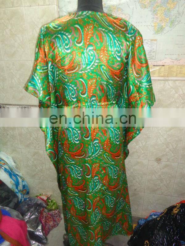 Printed Satin kaftan