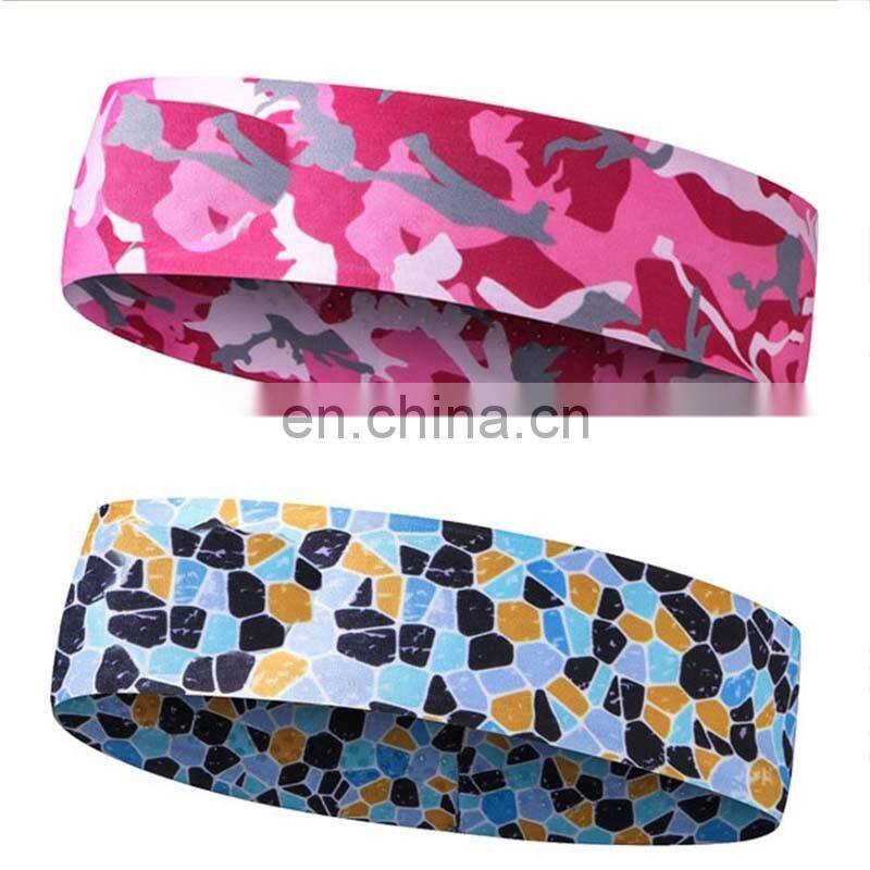 Customized Moisture Wicking Non-slip Fabric Elastic Runner Headband