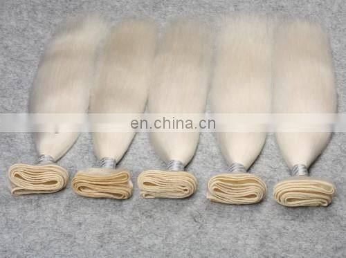 Shandong Yotchoi Hair White Light Blond Colour Remy Hot Hair Extensions For White Women