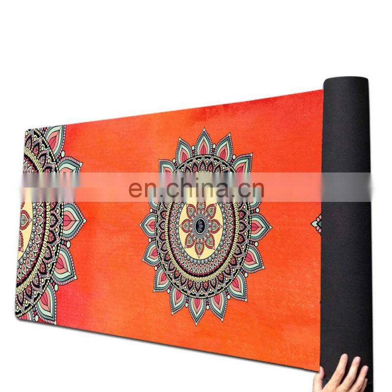 New designs eco friendly suede natural rubber yoga mat