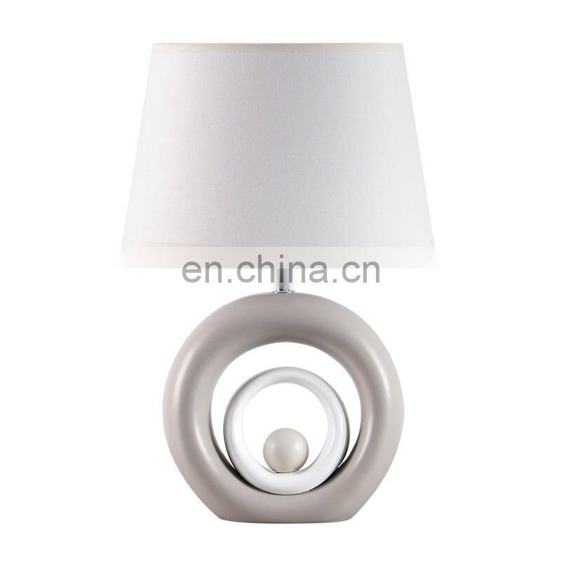 New European design lamp shade and modern style china table lamp