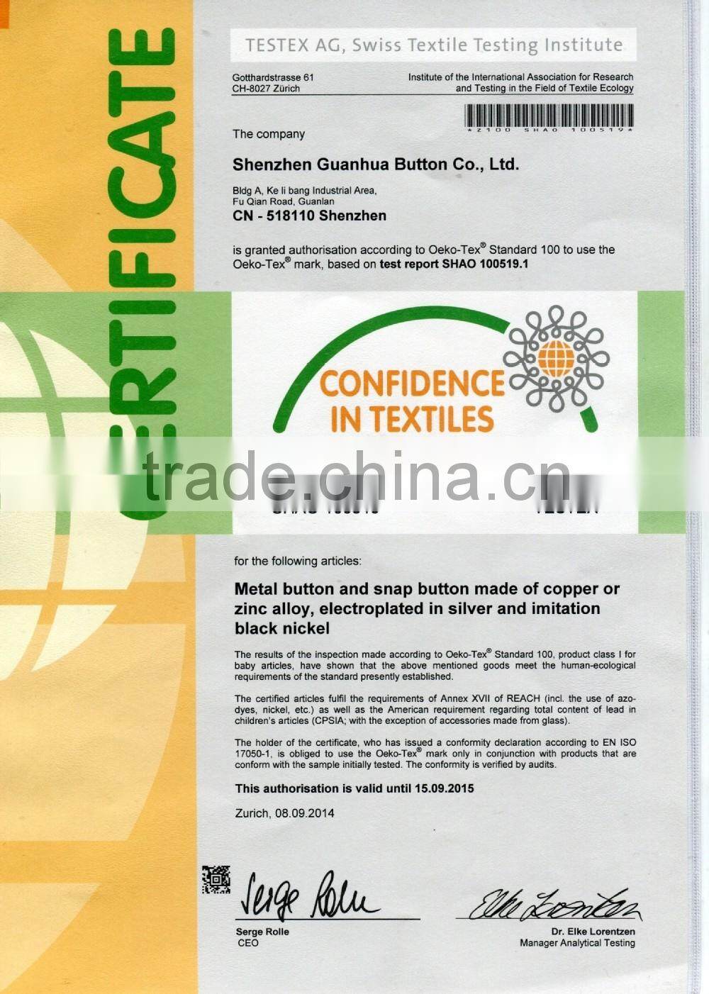 metal label with metal chain for handbags
