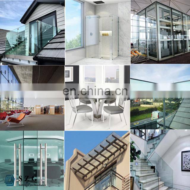 6mm 8mm 10mm polished edge clear tempered glass cost per square foot