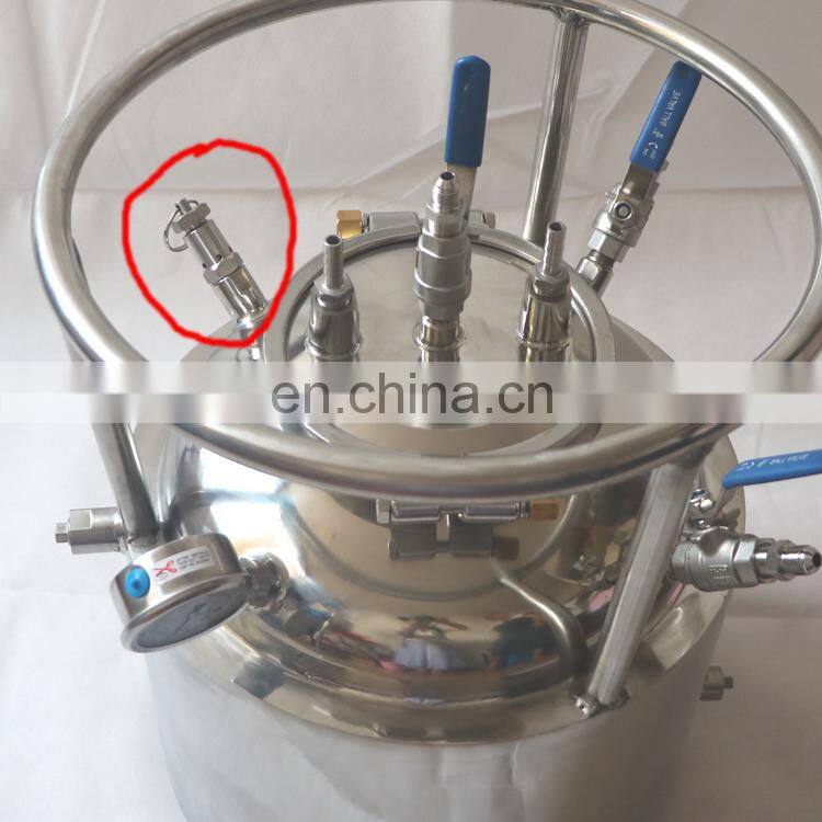 Stainless steel mini safety pressure relief valve for solvent tank in extraction