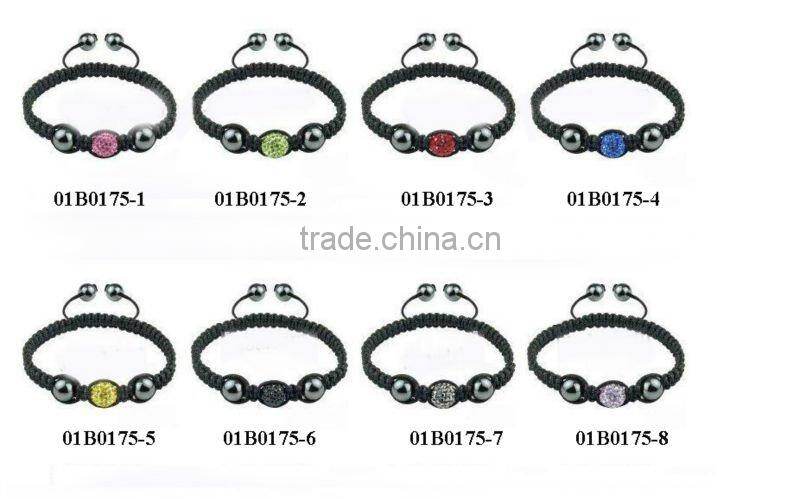 Whale Shamballa Bracelet With 1PC Clay Crystal Ball