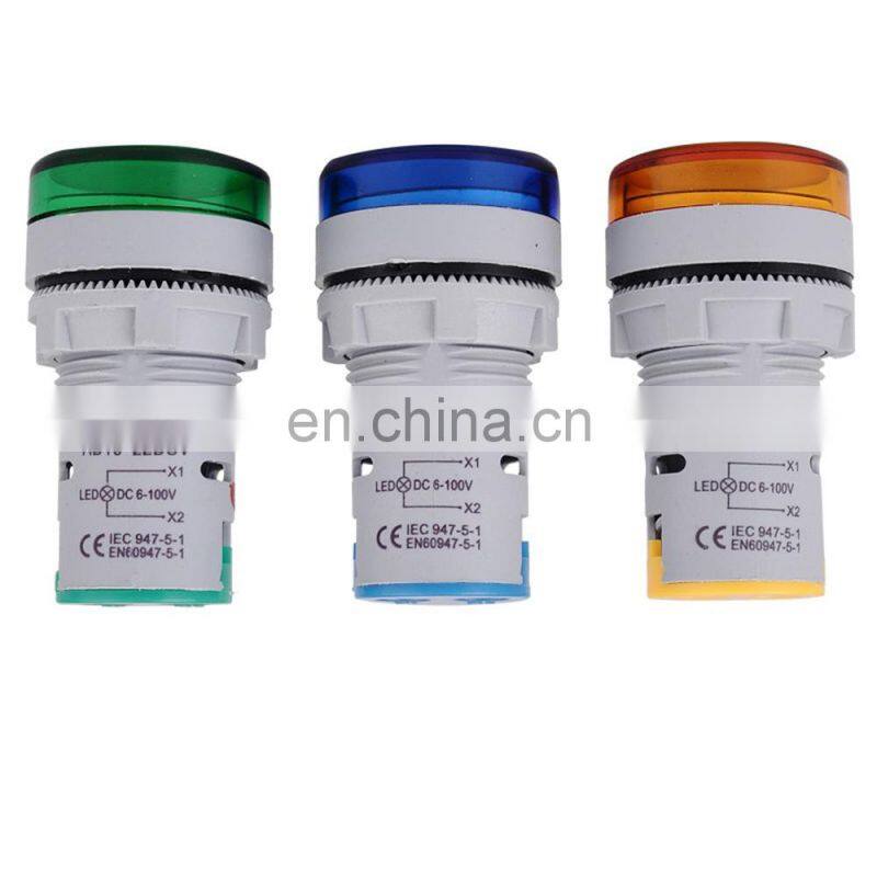 22mm DC 6-100V Voltmeter Round Mini LED Digital Voltage Indicator Voltage Meter Tester Precision Voltmeter