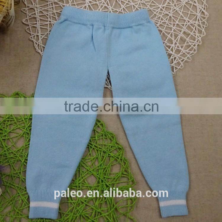 cheap 100% cotton knitted pattern design boys long sport trousers