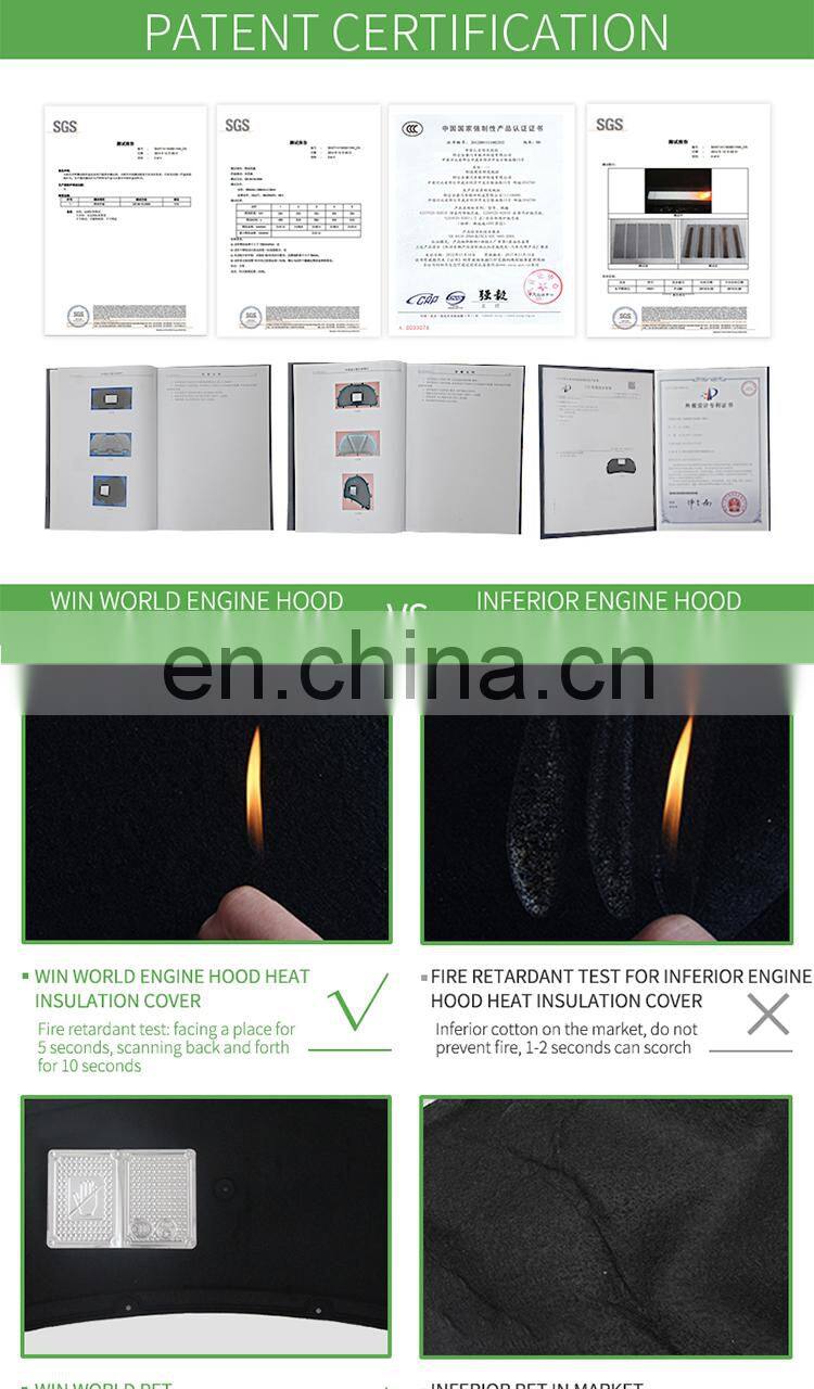 Genuine quality engine hood heat insulation cover cotton for Toyota Land Cruiser