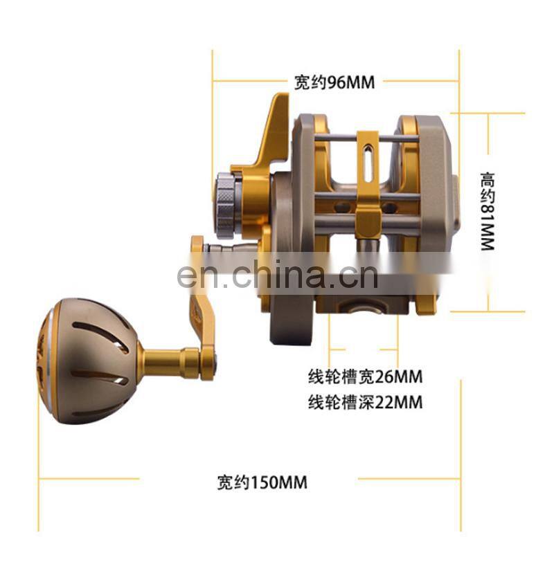 13+2 Stainless Steel Bearings 30kg Big Drag Drum Full Metal Fancy Jigging Trolling Boat fishing jig reels