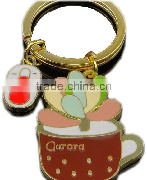 hot selling mini cactus keychain cactus plant keychain