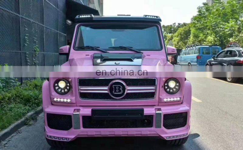 Runde Carbon Fiber For Mercedes-Benz G500 G55 G63 G65 Wide Body Kit Front Bumper Side Skirt Wheel Eyebrow