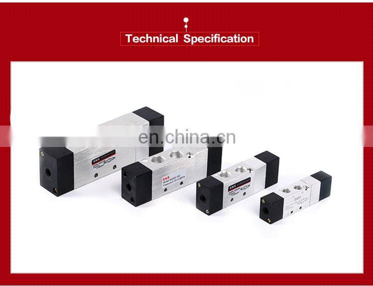 China SNS 4A series Pneumatic Control Element Body Aluminum Alloy No Need Lubrication Air Solenoid Valve