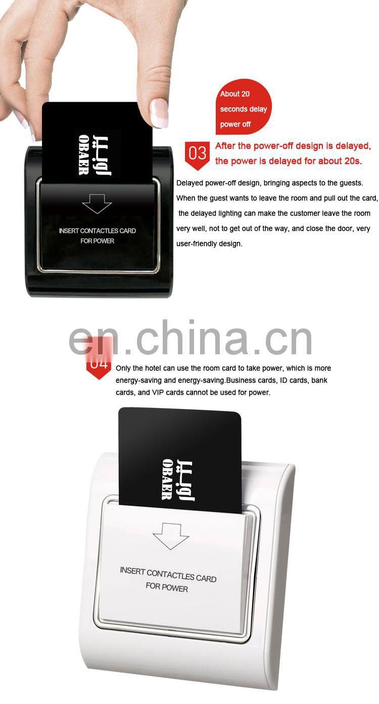 125Khz Magnetic Card Delay Time Switch Electrical Wall Switch For Hotel Room Key Holders