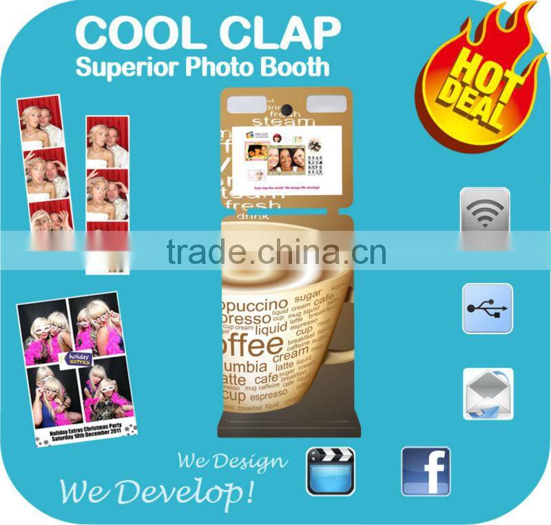 2014 Hottest Portable Touch Screen Photo Booth For Open Air Brand Promotion