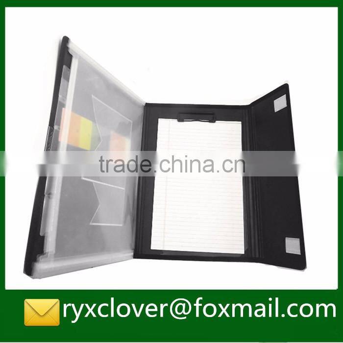 velcro pvc expanding clear pocket file folder with clip