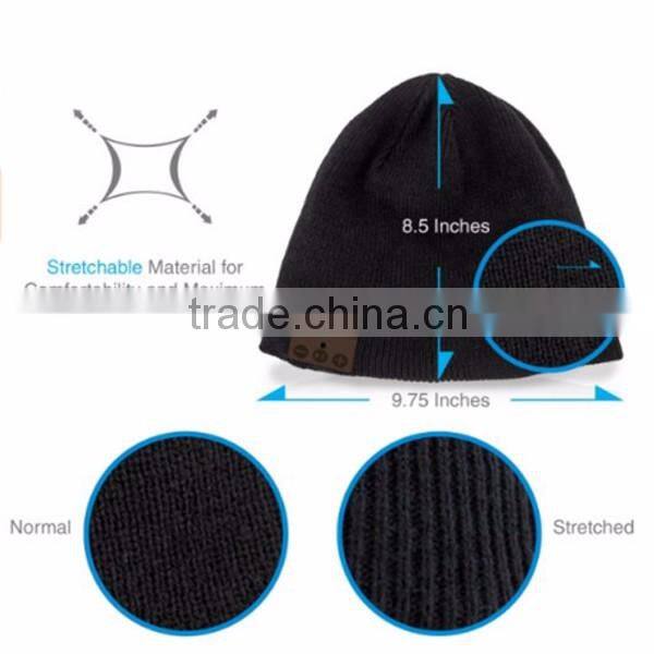 2016 Custom promotional washable hands-free music MP3 hat