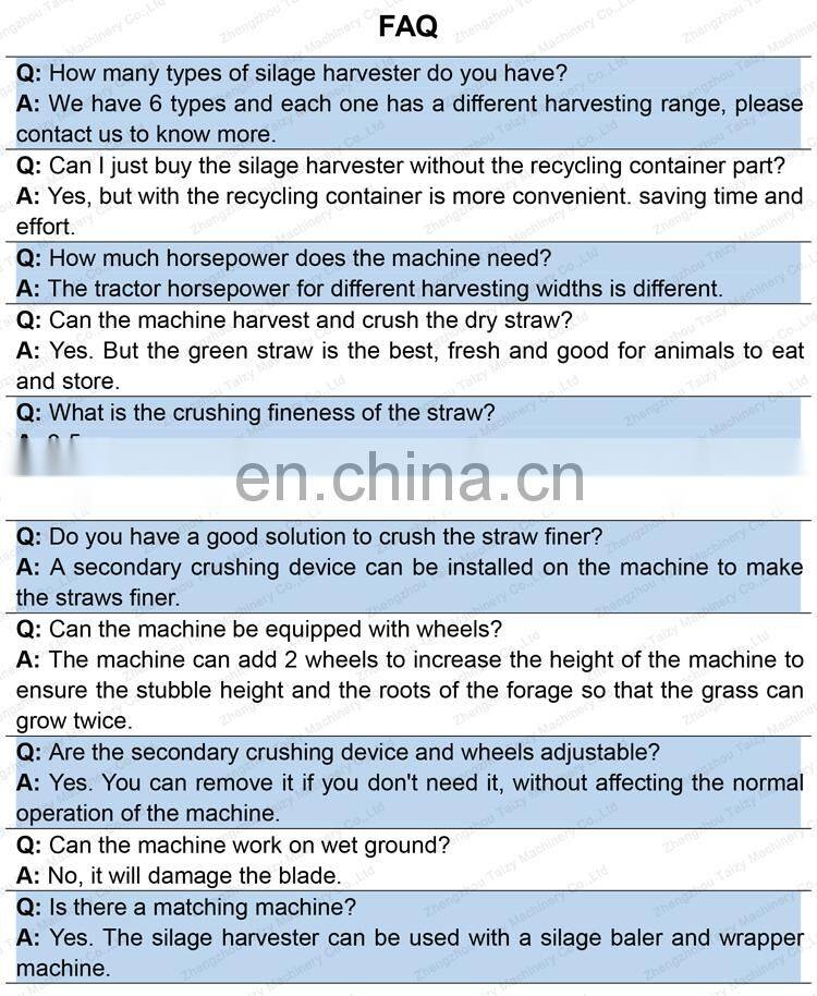 collector forage harvester grass cutter tractor corn stalk chopper