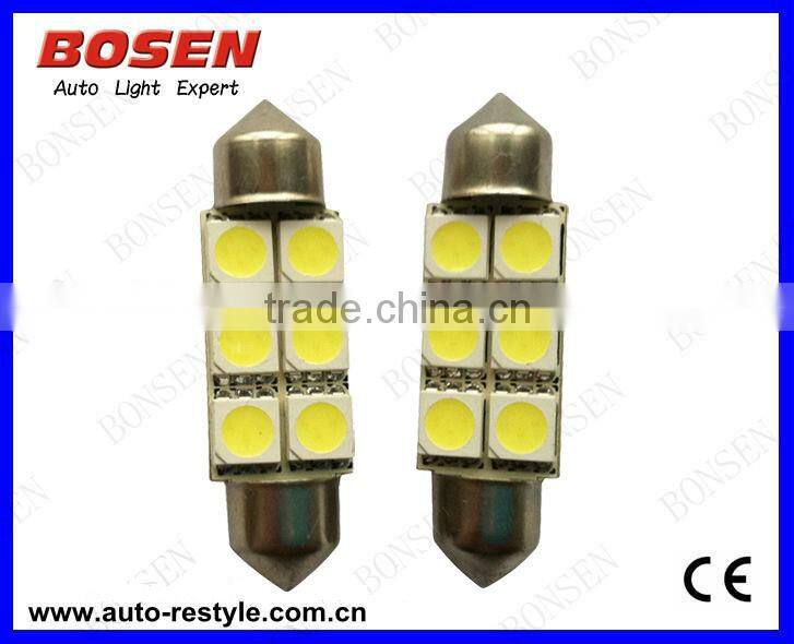 CANBUS car LED light festoon 36MM/39MM 6SMD 5050, super bright