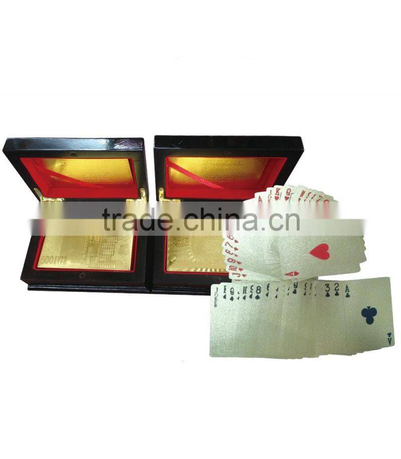 24k gold foil playing cards in high quality gold poker