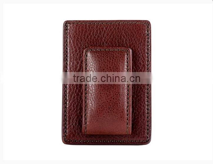 GENUINE LEATHER DELUXE FRONT MAGNETIC POCKET WALLET