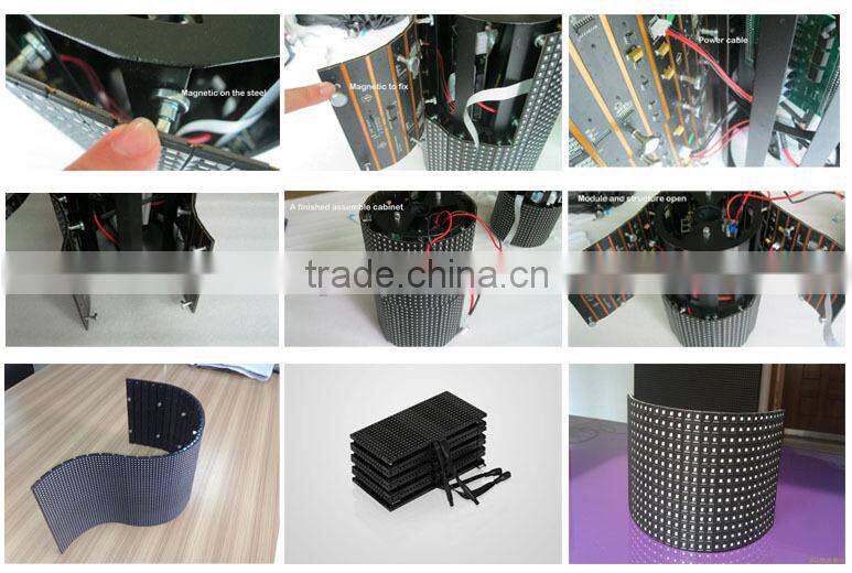 Make any shape as you like P6 soft led display with Nova card control system