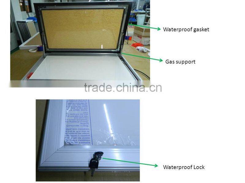 Outdoor Aluminum sign waterproof light box with lock
