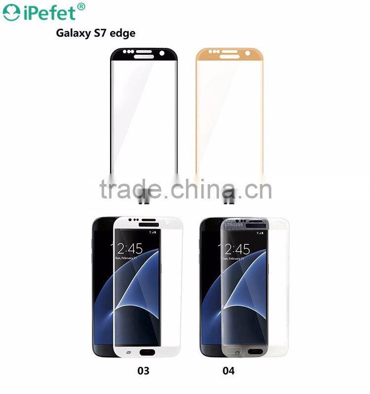 High Quality Curved Full Protector Anti-Fingerprint Tempered Glass Screen Protector For Samsung Galaxy S7 Edge