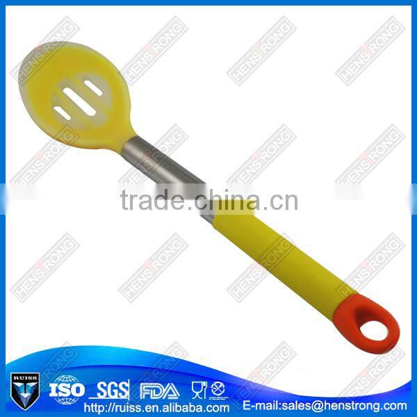 Food Grade Tools Small Silicone Frying Slotted Spoon