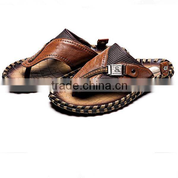 2014 New Design High Quality Wholesale Slippers Men Leather Slippers