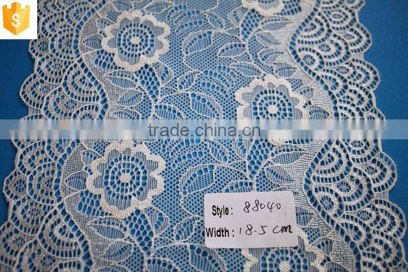 2016 cheap french swiss cotton lace material hot sale width 18cm for underwear