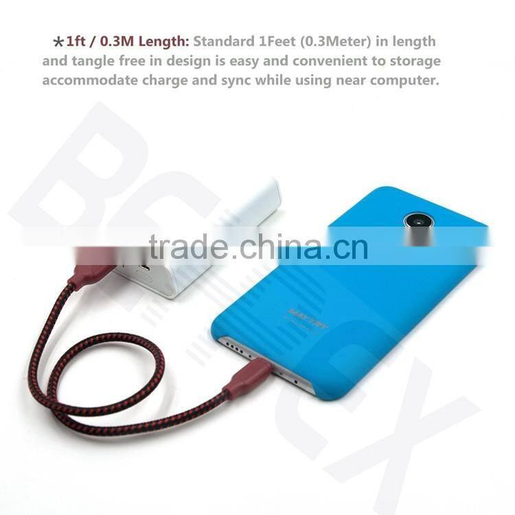 2016 Latest Design Fast Charge 24AWG Phone Micro USB 2.0 Data Cable