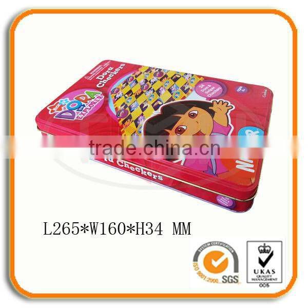 Custom Cheackers Metal Tin Box