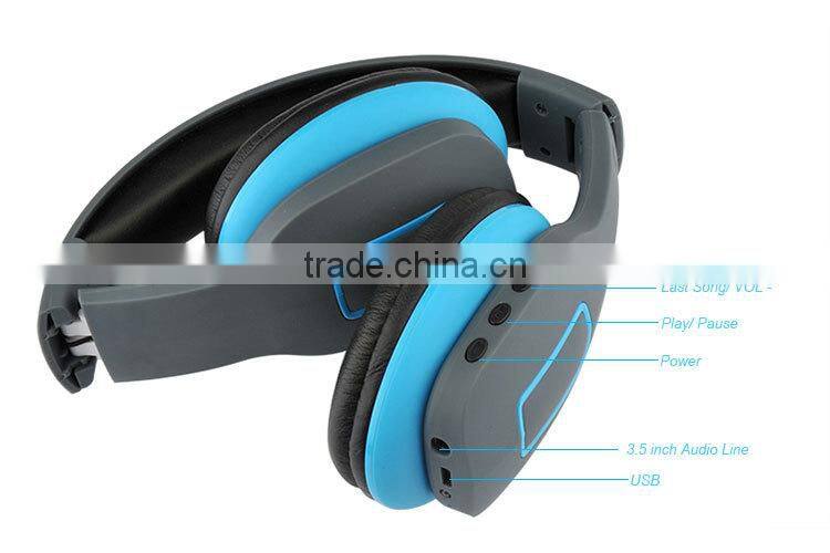 Bluetooth Noise-Reduction Stereo foldable Headphone with bass sound multi-color to option