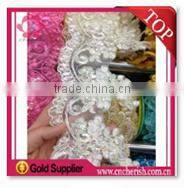 Fashion guipure lace fabric bridal sequins french net for wedding decorations