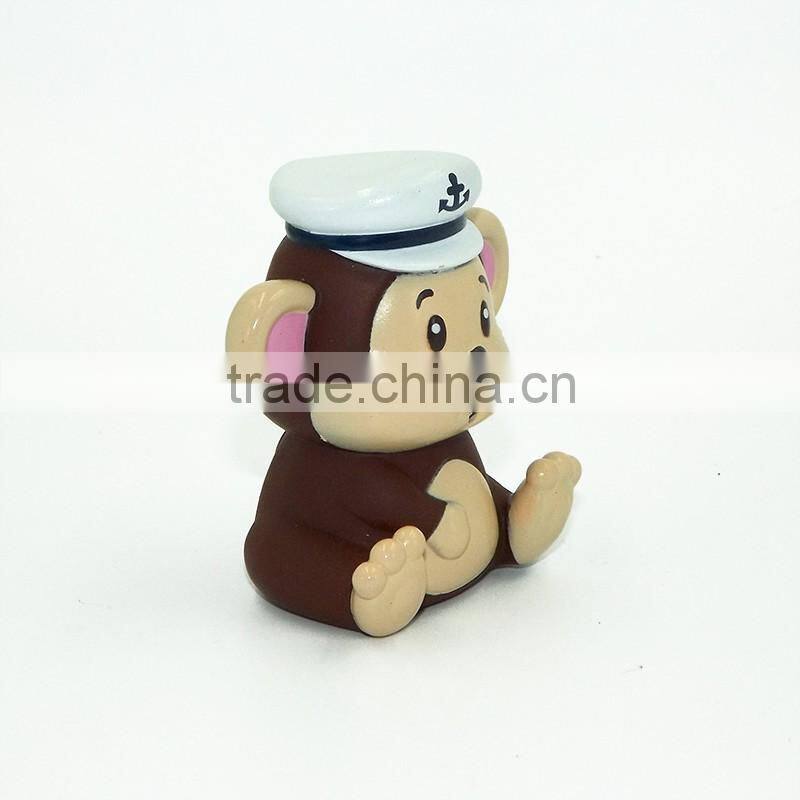 small plastic toy figures ,3D plastic cartoon doll ,3D cartoon monkey action figure