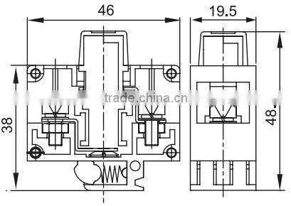 JF5 2.5mm fuse type din rail terminal