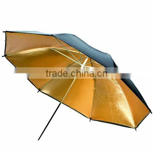 Commlite Durable 40 Inch Black And Silver Photo Studio Reflective Umbrella